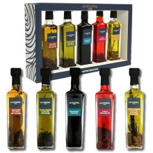 Kimm & Miller Luxury Infused Olive Oil Gift Set - 5 Cooking Oils with Flavoured Oils & Balsamic Vinegar - Cooking Gifts for Men & Women & Italian Food