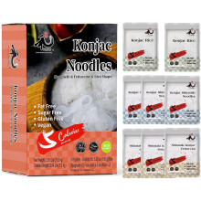YUHO Shirataki Konjac Pasta and Rice Variety 8 Pack Inside, Vegan, Low Calorie Food, Keto Friendly, Low Carbs, Holiday Gifts, Healthy Diet Pasta