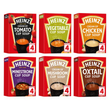 UpLabel Creations - Heinz Cup a Soup Multipack 6 Boxes All Flavours | Tomato, Vegetable, Chicken, Minestrone, Mushroom, Oxtail Cup Soup