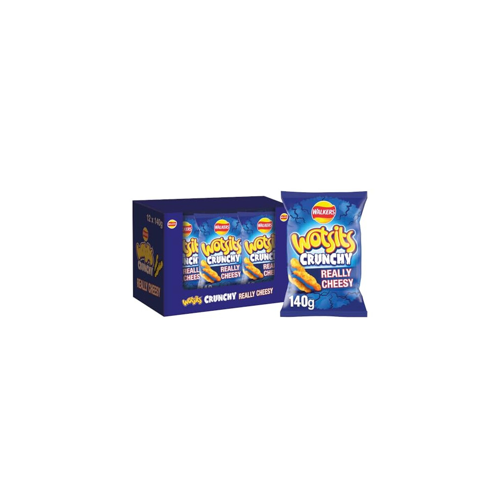 Walkers Wotsits Crunchy Really Cheesy Snacks Crisps 140G