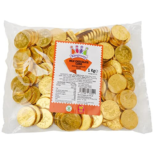 Milk Chocolate Coins - 1kg bag Approx 135