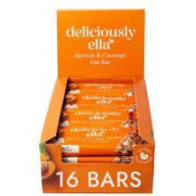 Deliciously Ella - Apricot & Coconut Oat Bar, Gluten-Free, Vegan Friendly, Healthy Snack, 50g (16 bars)