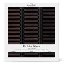 Hotel Chocolat Dark Chocolate Baton Library - 45 High-Cacao Chocolates, 365g - Chocolate Box - Suitable for Vegetarians - Gifts For Birthday, Thank