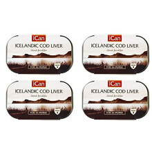 Wild Icelandic Cod Liver | Stored in Own Oil | Rich in Omega-3, Vitamin A & D | Sustainable | Perfect for Gourmet Dishes & Spreads | 4 x 115g