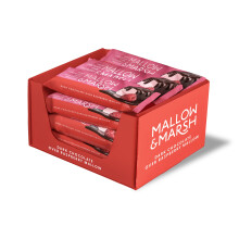 Mallow & Marsh Raspberry Marshmallow Bar Coated in 70% Dark Chocolate - Multipack ? 12 x 35g
