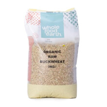 Wholefood Earth Organic Buckwheat ? 3 kg | GMO Free | Vegan | Source of Fibre | Certified Organic