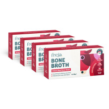 Freja Instant Beef Bone Broth | Beef | 100% Natural | Rich in Collagen, Protein & Amino Acids | Dairy & Gluten Free, 4 boxes (4 x 15g Sachets Per Box)