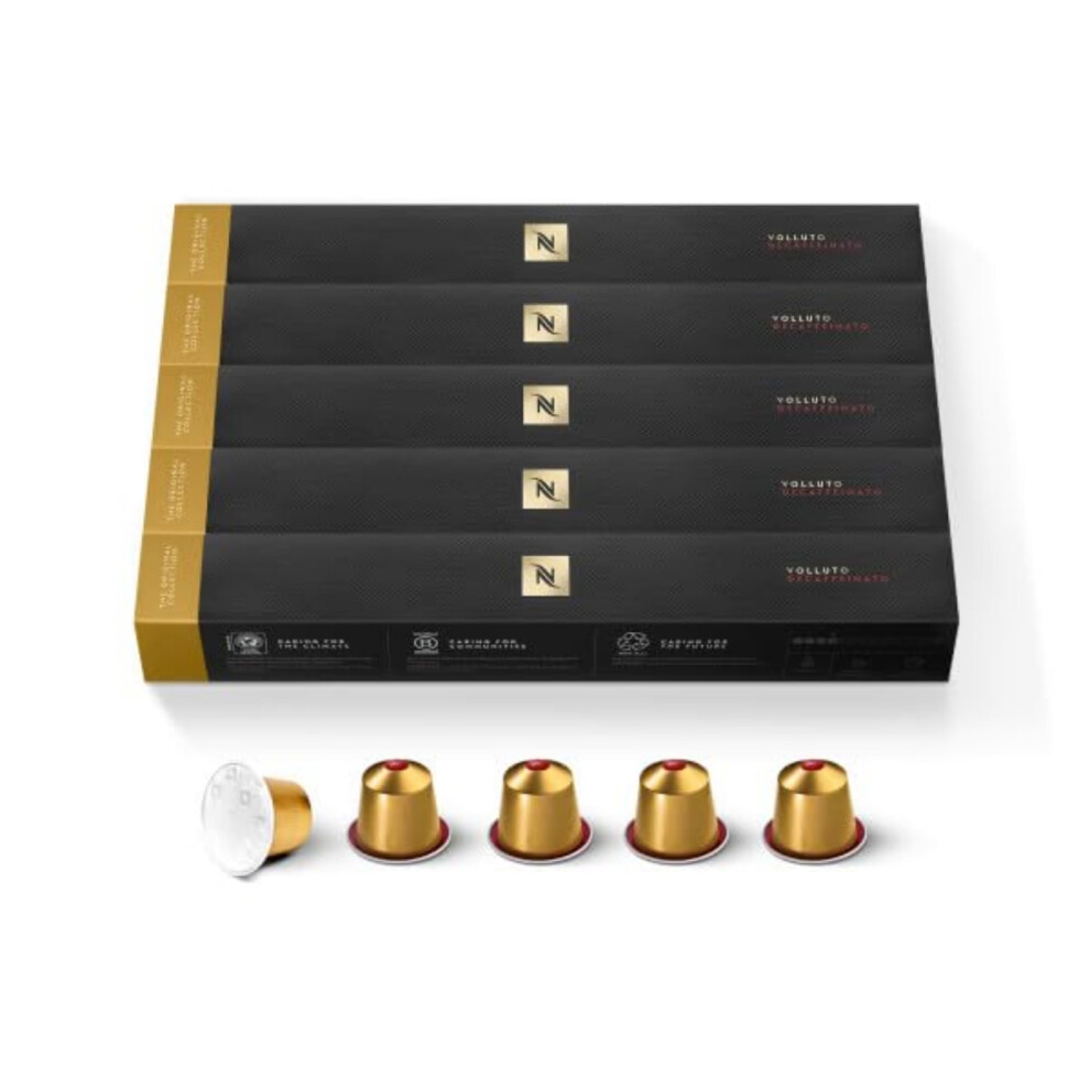 Nespresso 50 Volluto Decaffeinato Coffee Capsules White