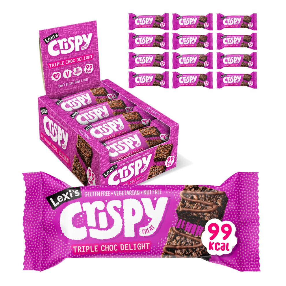 Lexi's Lexi?S? 99 Calorie Chocolate Crispy Treat Bars | Less Than 100 Calories! | Gluten Free, Low Fat, Healthy Diet Snacks | Vegetarian | Nut Free |