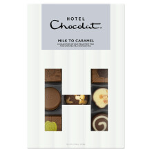 Hotel Chocolat Milk To Caramel H-Box - 14 Of Our Finest Milk and Caramel-Milk Chocolates, 155g - Chocolate Gifts For Birthday, Thank You,