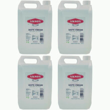 Aksoy White Vinegar 5L X 4 | Bulk Pack of Distilled Vinegar for Cleaning, Cooking, Pickling & Household Use | Ideal for Tough Stains, Marinating &