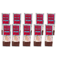 Kingsbridge Hot Chocolate Spoons - Belgian Milk Choc & Marshmallows, 10 Pack | Choc Block with Wooden Stirrer & Added Sweet Treats | Gifts for