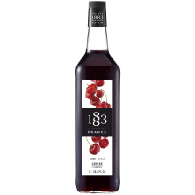 1883 Maison Routin Premium Cherry Syrup for Cocktails, Mocktails, Iced Tea, Smoothies Glass 1L