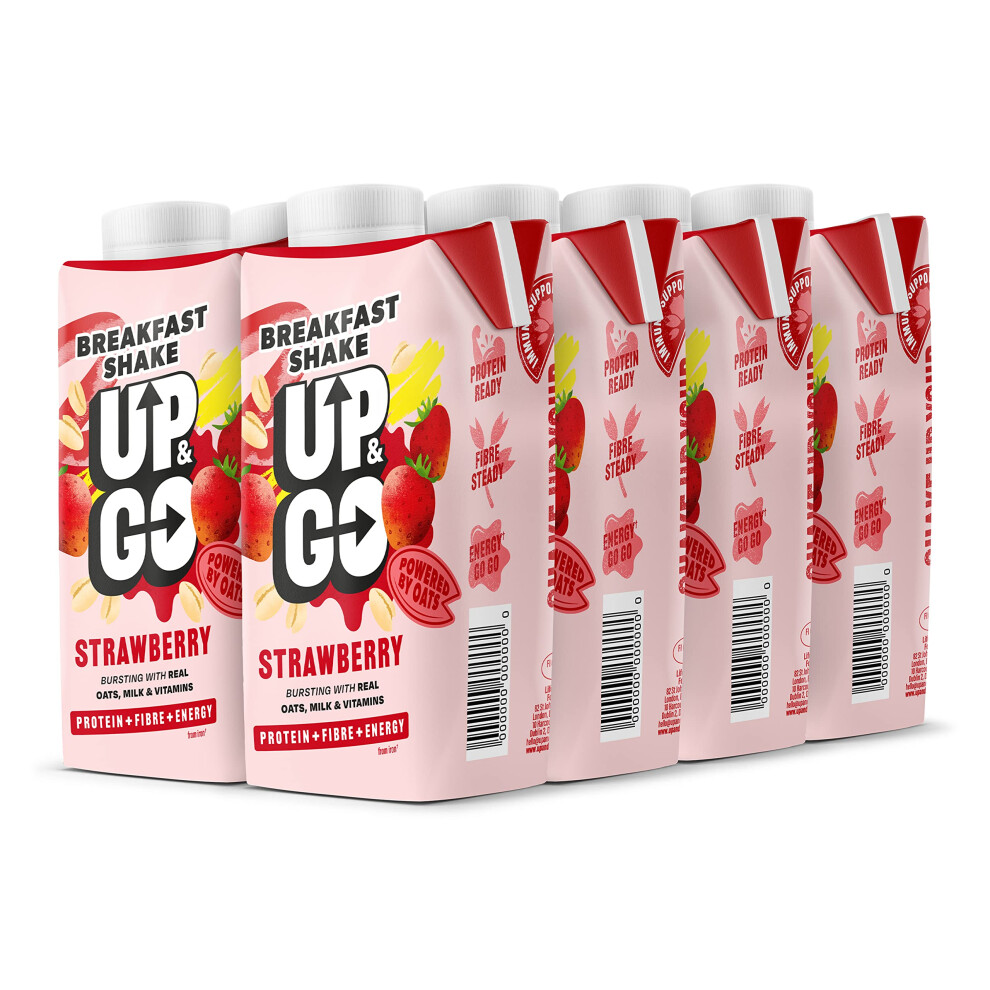 Up&Go Up & Go Breakfast Drink - Strawberry & Banana, High Protein, Calcium & Fibre (330Ml X 8 Bottles)