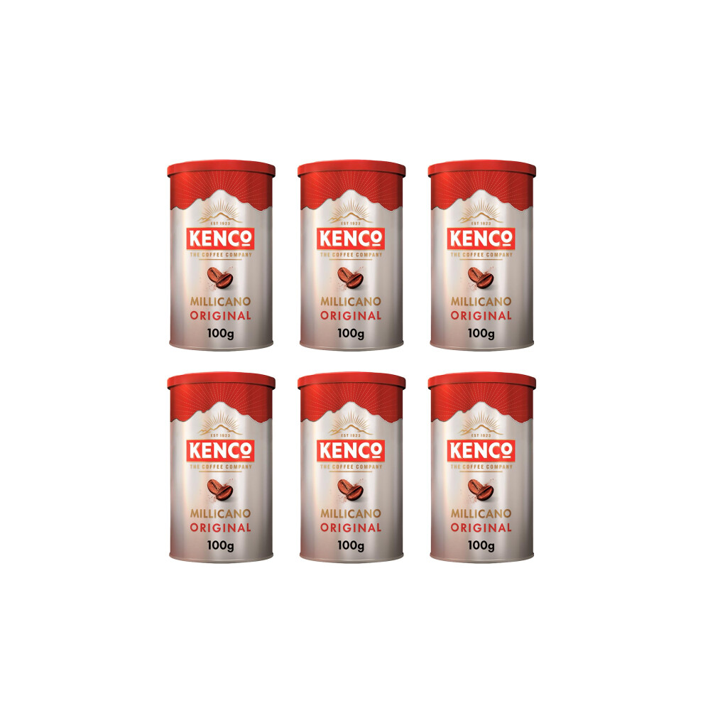 Kenco Millicano Original Instant Coffee 100G (Pack Of 6 Tins, Total 600G)