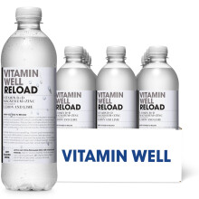 Vitamin Well Lemon & Lime Flavouredwater? Enriched with Vitamin D, B, Magnesium, Zinc, Low Calorie, Vitaminwater? 12 x 500ml (RELOAD)