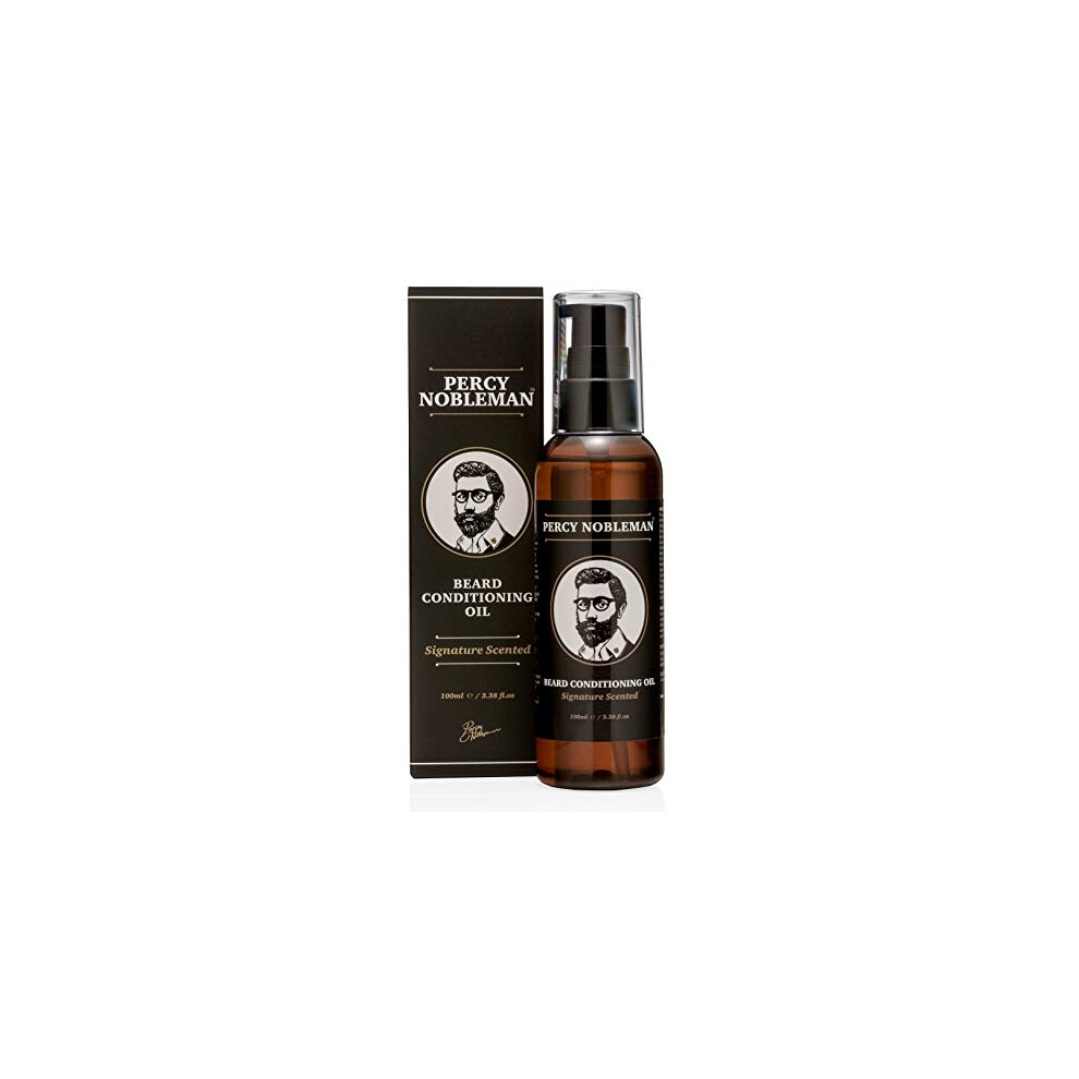 Percy Nobleman Beard Oil By - 99% Naturally Derived Signature Scented Blend. Beard Conditioning Oil With Ingredients That Softens And Conditions Your