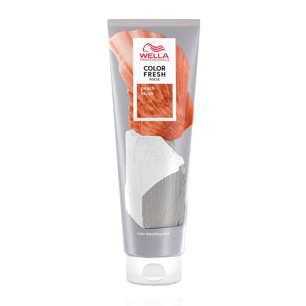 Wella Professionals Color Fresh Mask Temporary Color Refresh Treatment, Semi Permanent Hair Dye, Hair Gloss Treatment For Copper Hair, Peach Blush