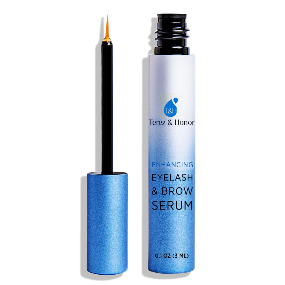 Terez & Honor Eyelash Growth Serum: Lash Serum - Eyelash Serum - Lash Growth Serum - Eyebrow Growth Serum, Grow Lash And Brow Fuller Thicker Longer, 3Ml