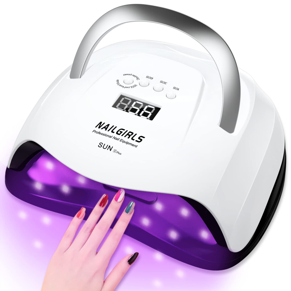 Nailgirls Light Led Uv Nail Lamp, 168W Fast Uv For Gel Nail Polish, Professional Curing Lamp With 4 Timer Setting Auto Sensor, Nail Dryer For