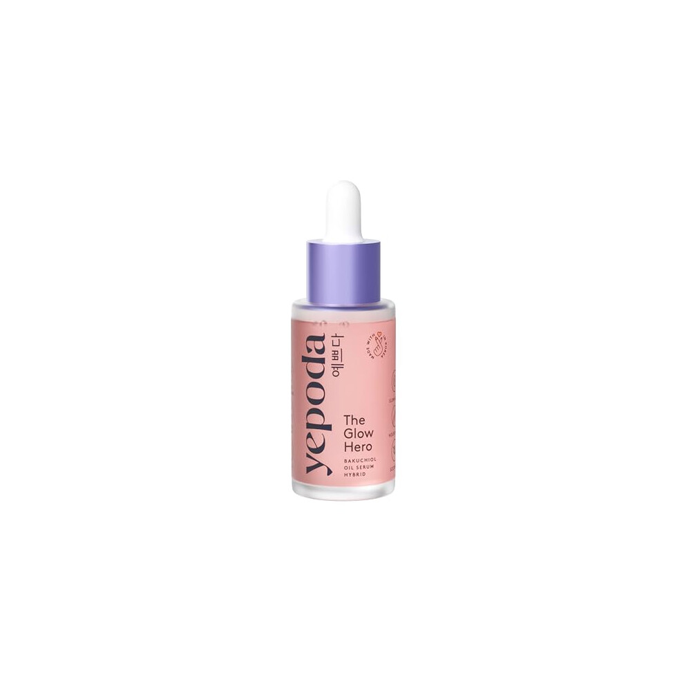 Yepoda The Glow Hero, Oil Serum Hybrid With Bakuchiol, Nourishing & Slow-Aging, Vegan Korean Glow Serum For All Skin Types, 30 Ml