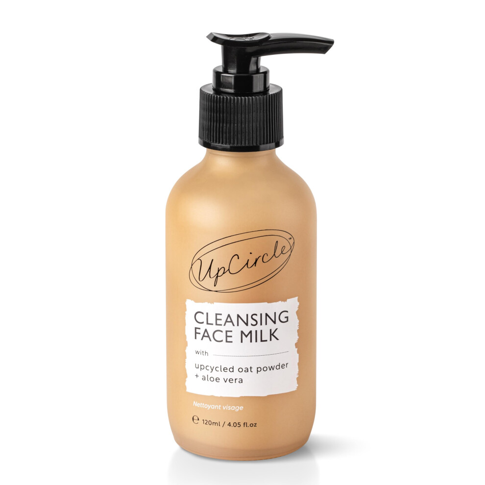 Upcircle Cleansing Face Milk With Aloe Vera + Oat Powder 120Ml - Cleansing, Repairing + Nourishing Skin - Vegan + Cruelty-Free