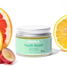 WildMint Youth Boost Natural Face Serum | Hydrating Anti-Aging Serum for Sensitive, Dry, Mature & Menopause Skin | Hyaluronic Acid & Vitamin C | UK