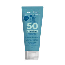 Blue Lizard SENSITIVE Mineral Sunscreen with Zinc Oxide, SPF 50+, Water Resistant, UVA/UVB Protection with Smart Cap Technology - Fragrance Free, 3