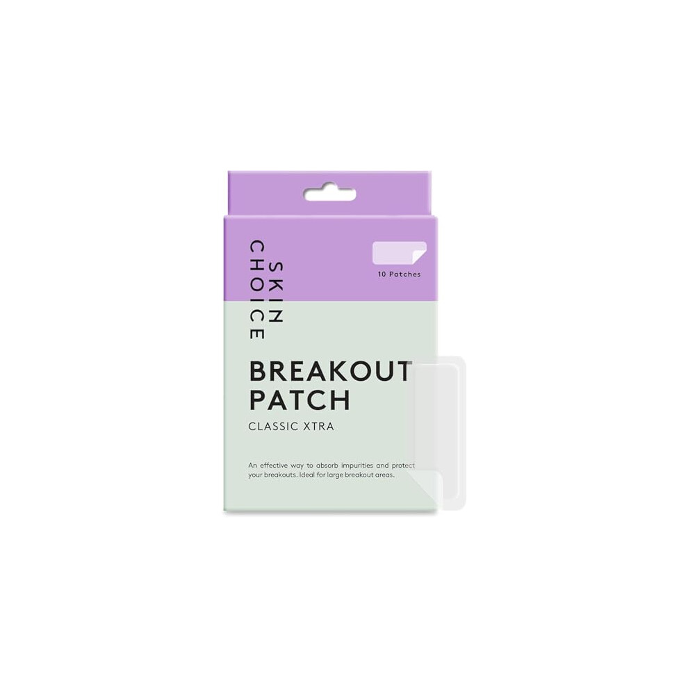 Skin Choice Large Spot Patches (Pack Of 10) Breakout Pimple Patches, Hydrocolloid Patches, Acne Patch For Face, Neck, Forehead, Chin & Body, Mighty