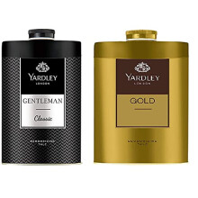 Yardley London Gold Deodorizing Talcum Powder with Gentleman Talcum Powder for Men 250g pack of 2pc