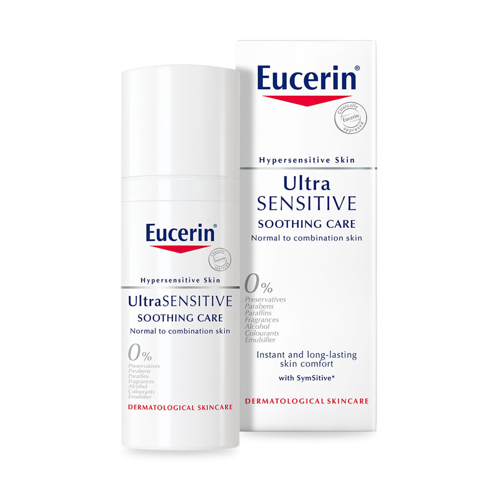 Eucerin Ultrasensitive Soothing Care Day (Normal To Combination Skin) 50Ml, Face For Sensitive And Hypersensitive Skin, Irritation Relief Cream
