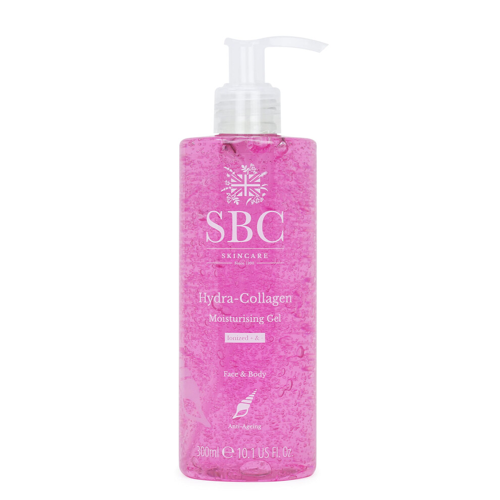Sbc Skincare Hydra-Collagen Moisturising Gel - 300Ml | Anti-Ageing Collagen Gel | Oil-Free Lightweight Face And Body Moisturiser Gel | Collagen