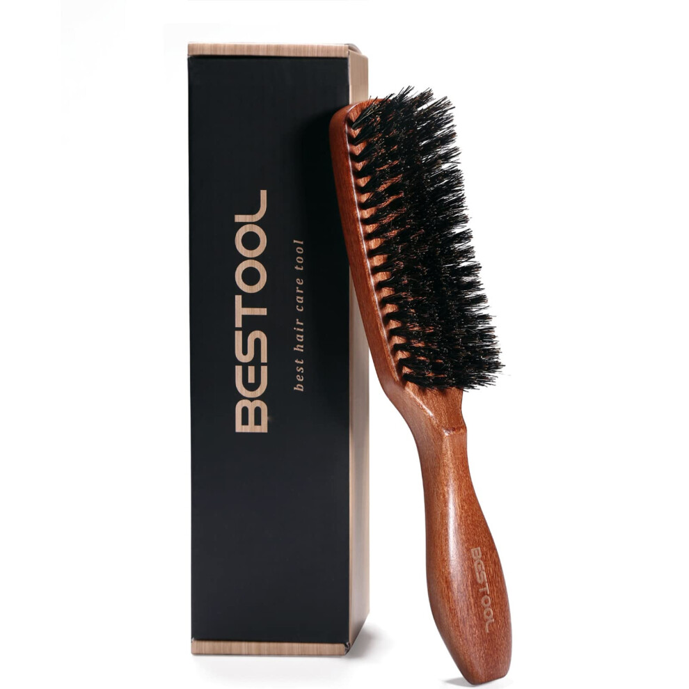 Bestool Hair Brush, Boar Bristle Hair Brush For Women Men Children Smoothing & Styling, Natural Boar Bristle Brush For Thin, Fine Hair, Improve Hair
