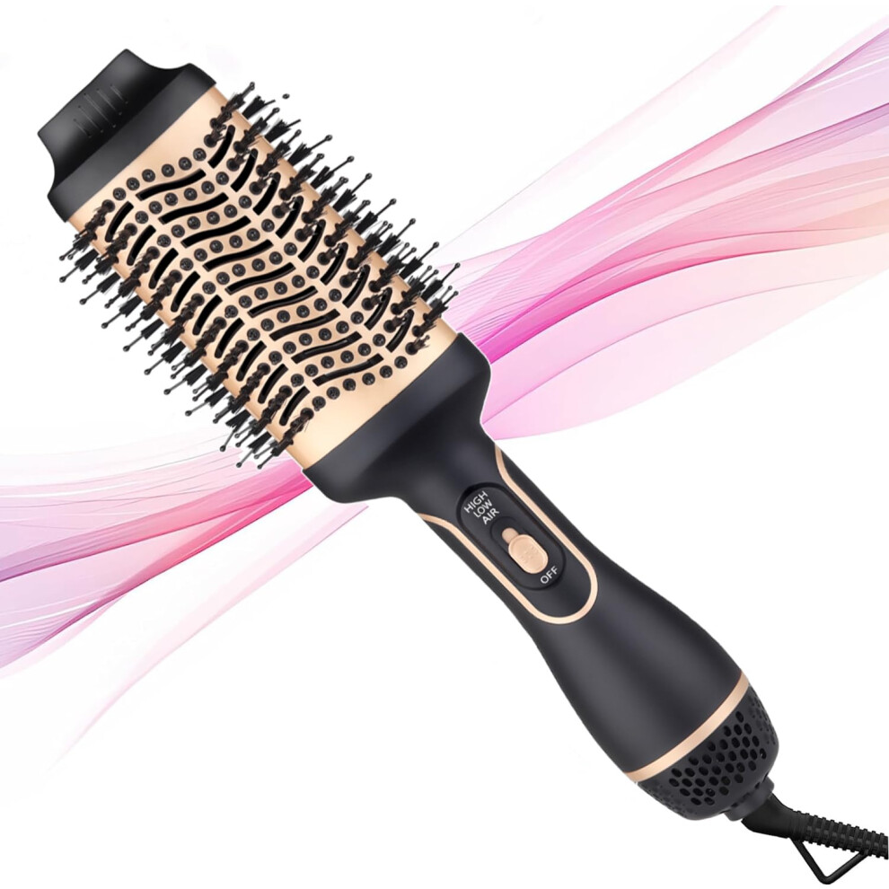 Torchtree Hair Dryer Brush, Hot Air Brush For Fast Drying, Hair Dryer And Styler For Salon Results, Negative Ionic Curler Straightening Comb, 4 In 1 Hot Air