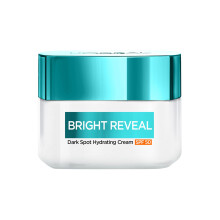 L'Or?al Paris Bright Reveal Dark Spot Hydrating Cream SPF 50 for Face, UV Filters with Patented Mexoryl 400, 5.6% Moisturising Complex and 2%
