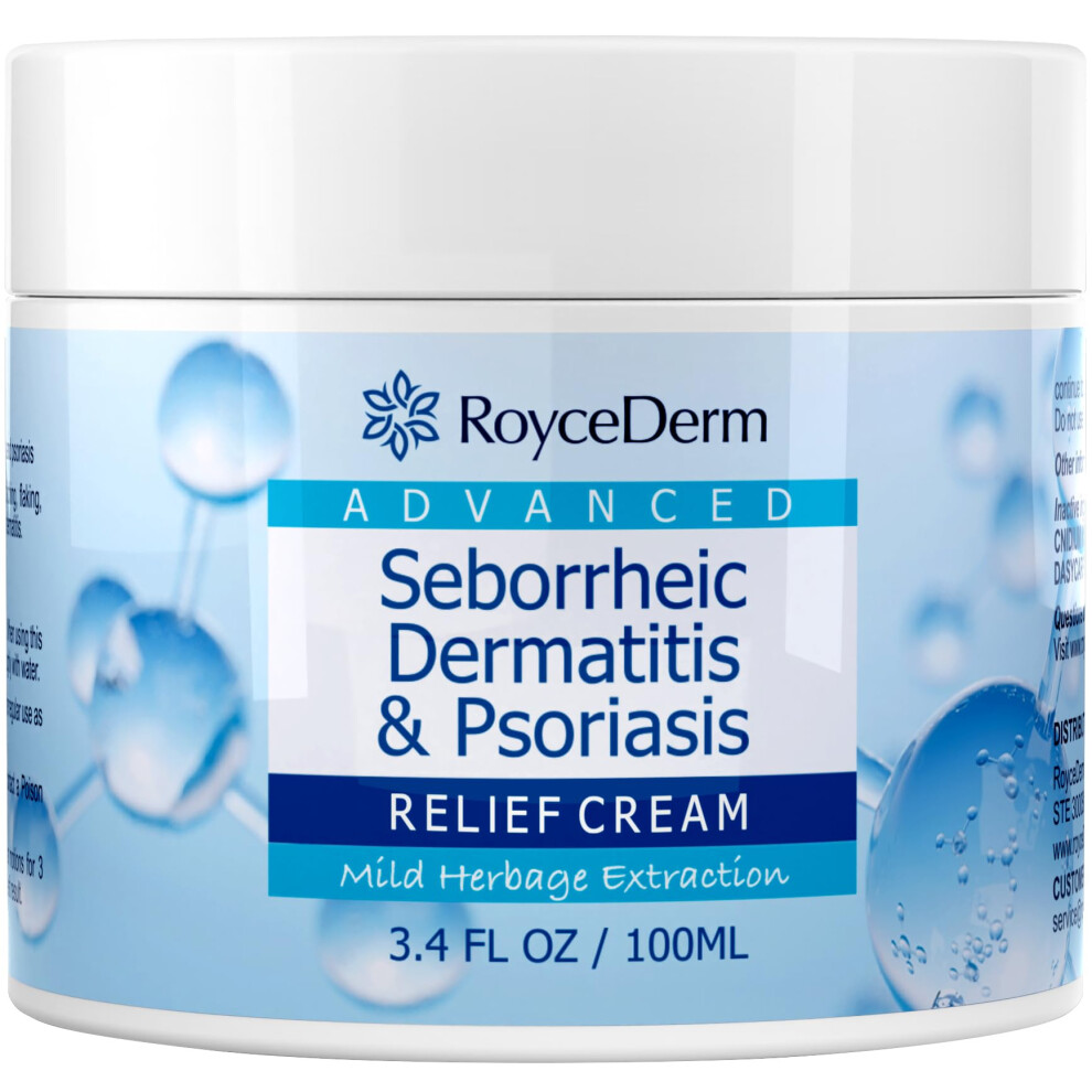 Roycederm Cream Seborrheic Dermatitis & Psoriasis Scalp Relief For Psoriasis, Folliculitis, Dry Scalp, Dandruff, Seborrheic Dermatitis, Anti-Itch