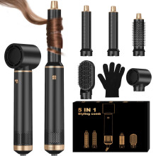 Airbrush 5 in 1, Hair Wrap Curler Magic Styler 5 in 1 Hair Styler, Magic Air Styler with Curl Straighten, Volumise, Smooth and Hairdryer Brushes for