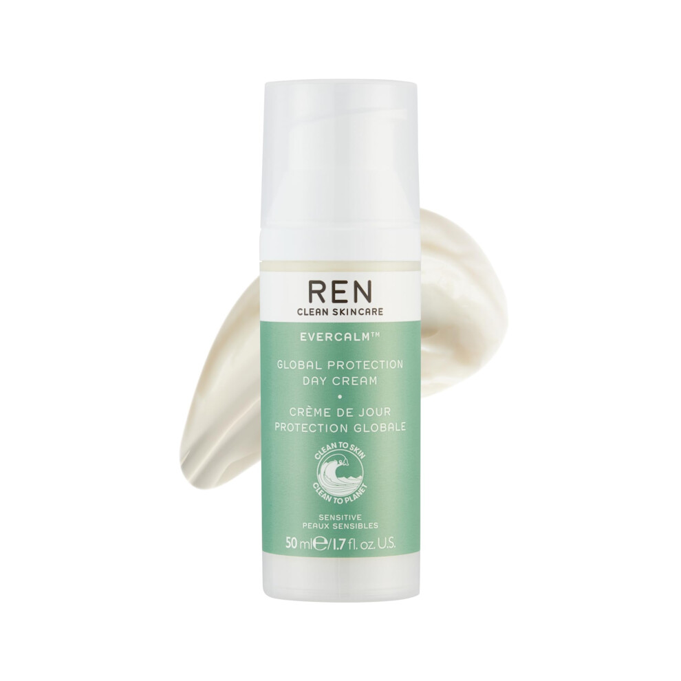 Ren Clean Skincare Cream Ren Evercalm Global Protection Day For Sensitive Skin ? Hydrates, Soothes Redness, Strengthens Skin Barrier & Defends Against Pollutants ?