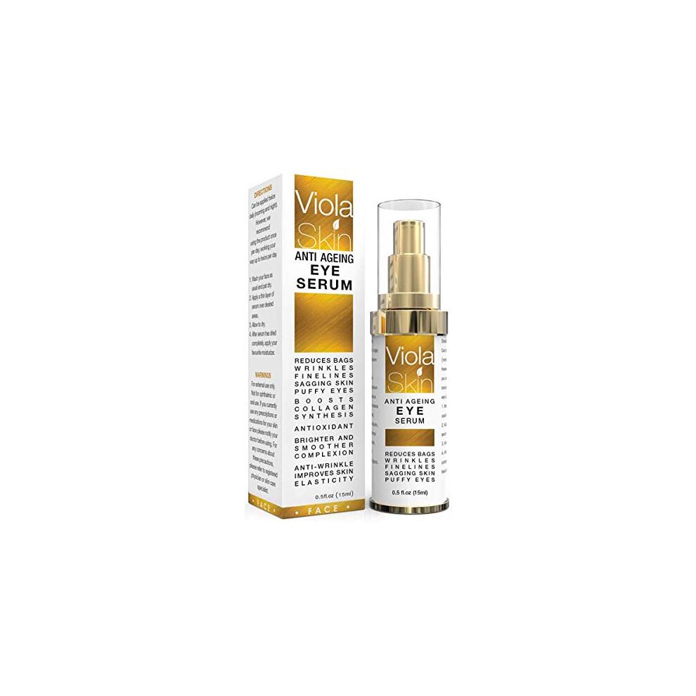 Violaskin Cream/Dark ??????? Anti Ageing Eye Serum/Eye For Circles, Puffiness & Crows Feet - Anti Wrinkle Eye Serum - Reduces Wrinkles, Bags, Saggy Skin & Puffy