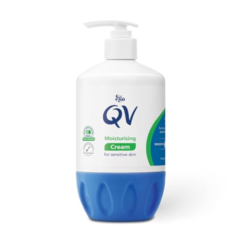 Qv Cream With 10% Glycerin (500G) Rich Protective Moisturiser For Sensitive, Dry Skin, Fragrance Free, Noncomedogenic Body Hydrating Skin Care