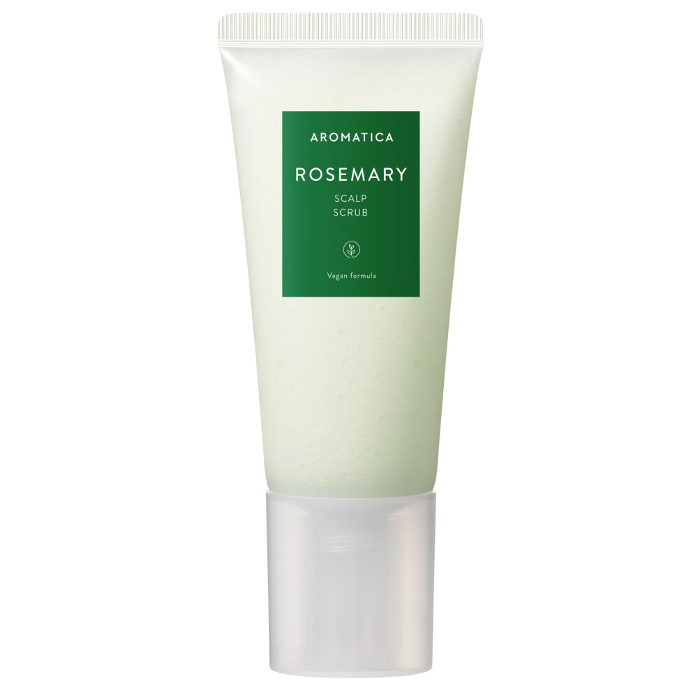 Aromatica Rosemary Scalp Scrub 5.82Oz / 165G, Sulfate-Free, Silicone-Free, Vegan, Scalp Cleansing With Salt Granules, Invigorates And Exfoliates