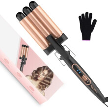 Hair Waver Crimpers for Women- BESTOPE MIX 3 Barrels Hair Curler with Adjustable Temperature,Ceramic Waver Mermaid Culer for Long and Short Hair,Dual