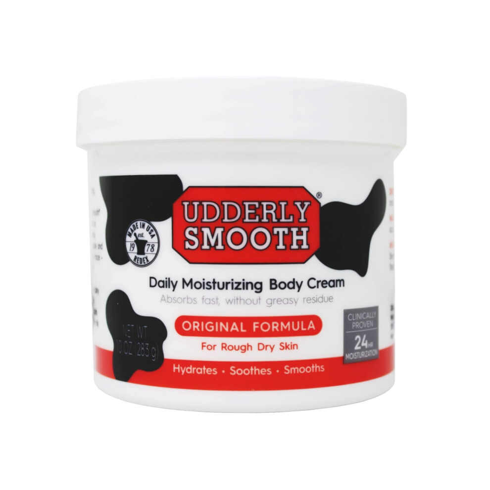 Udderly Smooth Cream - Udder - Body Dry Skin Moisturiser - Big Value Extra Large Jar (340G/12Oz) - Hydrates Dry Skin & Relieves Skin Problems