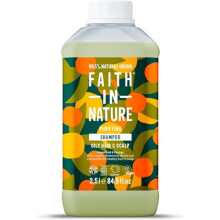 Faith In Nature Natural Grapefruit & Orange Shampoo, Purifying For Oily Hair & Scalp, Vegan & Cruelty Free, No SLS, Silicones or Parabens, 2.5L Refill