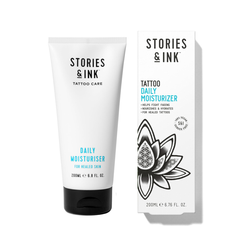 Stories & Ink Tattoo Aftercare | Daily Moisturizer - With Advanced Uv Ink Protection To Prevent Tattoo Fading, Protects & Hydrates Healed Tattoos