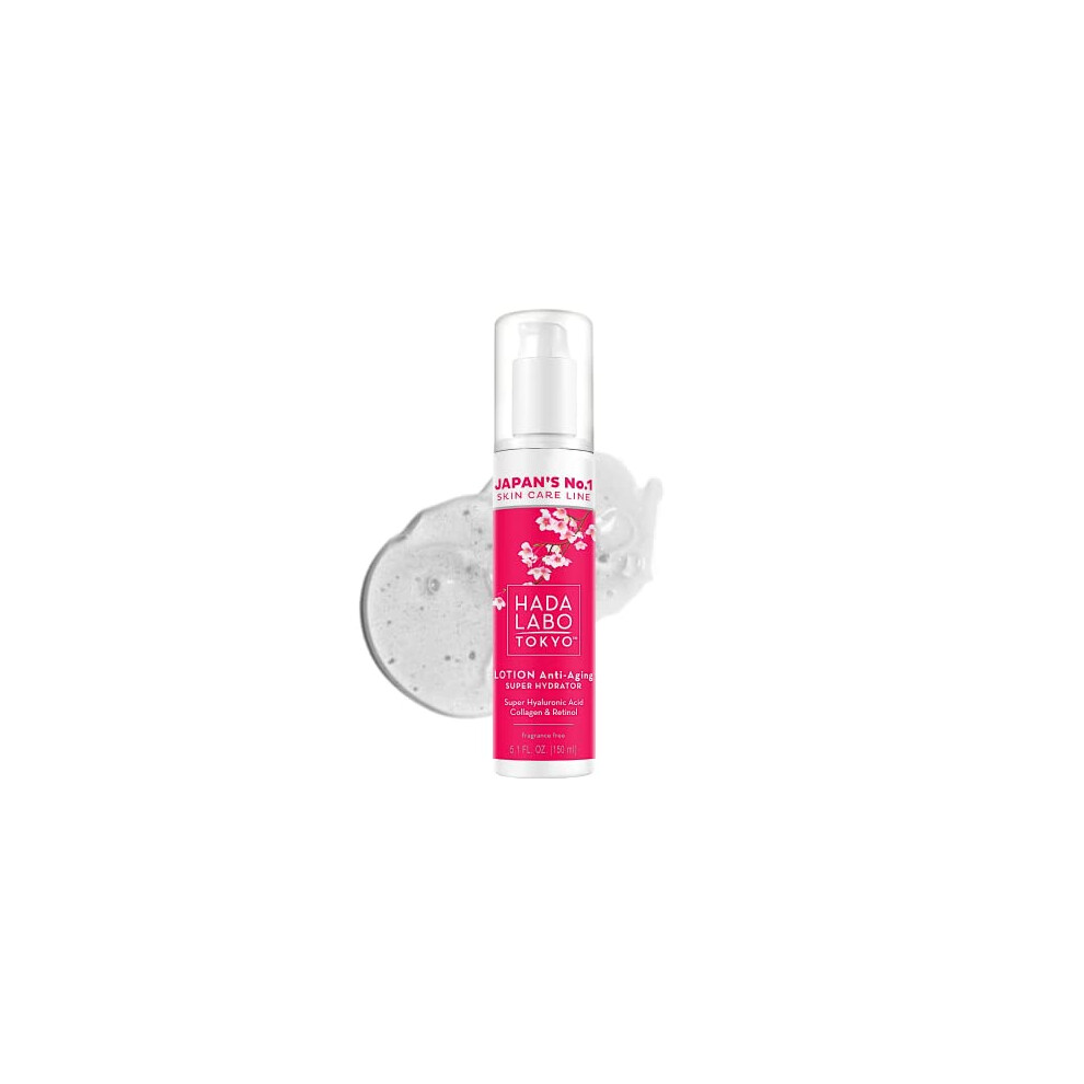 Hada Labo Tokyo - Anti-Ageing Super Hydrator Lotion With Super Hyaluronic Acid, Collagen & Retinol, For Age 40+, 150 Ml Bottle (Pack Of 1)