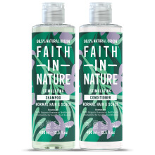 Faith In Nature Natural Rosemary Shampoo and Conditioner Set, Balancing, Vegan & Cruelty Free, No SLS or Parabens, For Normal to Oily Hair, 2 x 400ml