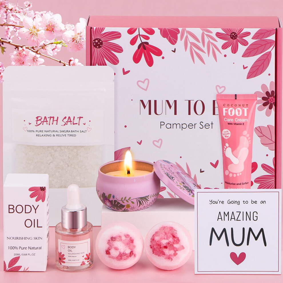 Tudou Baby Shower Gifts, Mum To Be Gifts, New Mum Pamper Kit Gifts, Relaxation Self Care Package Spa Hamper Pregnant Presents, Natural Organic Vegan
