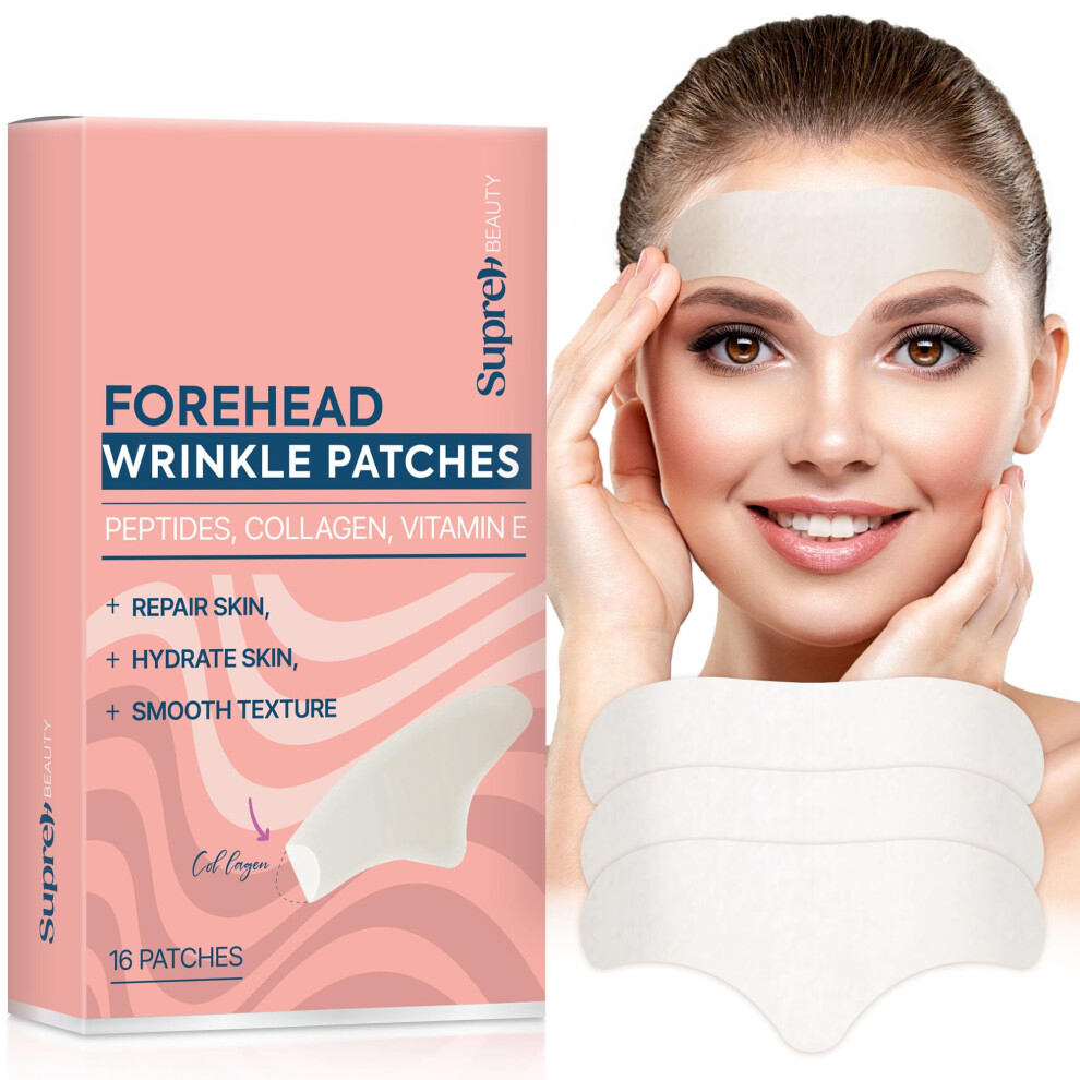 Supreh Forehead Wrinkle Patches Smoothing Overnight: Anti Wrinkle Patches For Face And Forehead Fine Lines & Frown Lines - With Peptide Collagen