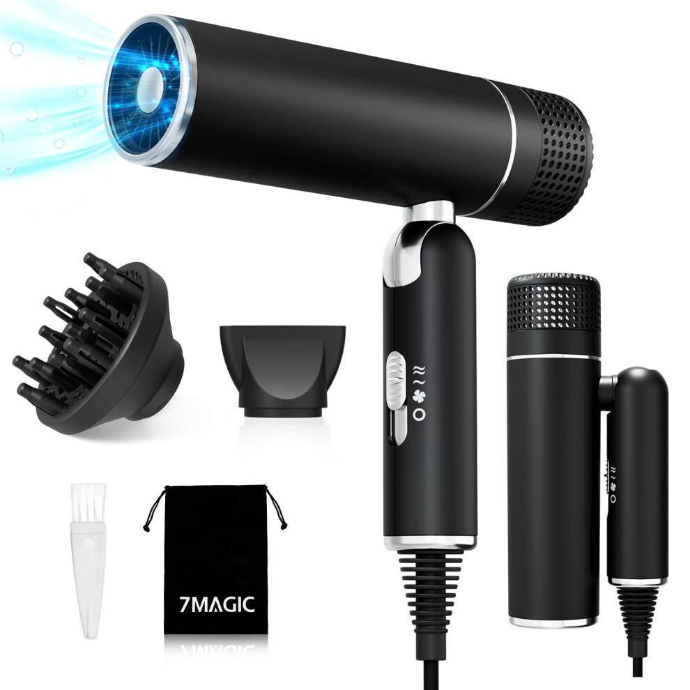 7Magic Hair Dryer, Diffuser Hairdryer, Blow Dryer For Women, Travel Hair Dryer, Ionic Hairdryer, Lightweight Blow Dryer, Constant Temperature Hair Care,